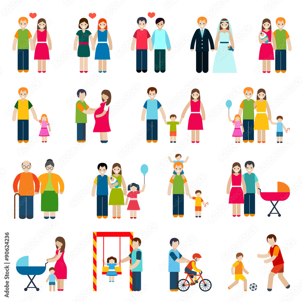 Family Figures Icons Family Figures Icons