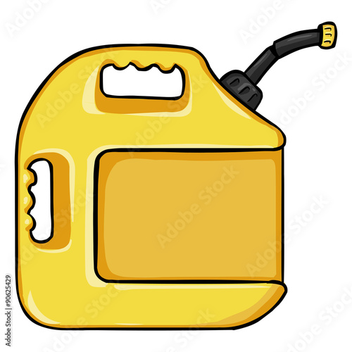 Vector Cartoon Single Jerry Can