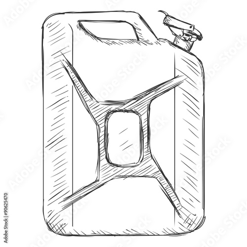 Vector Sketch Single Jerry Can