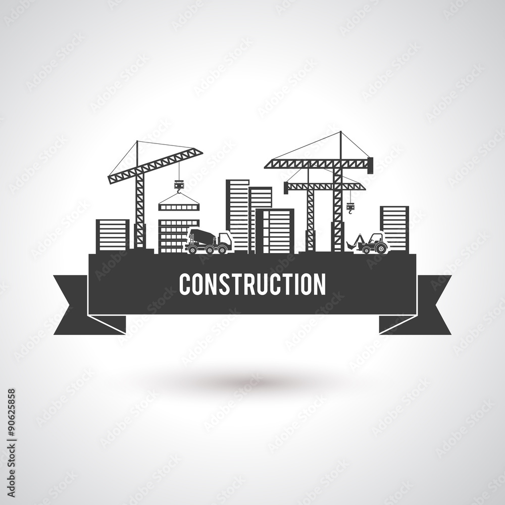 Obraz premium Building Construction Poster
