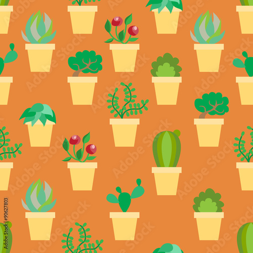 Seamless pattern with plamts.