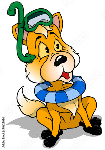 Fox Diver - Cute Cartoon Il...