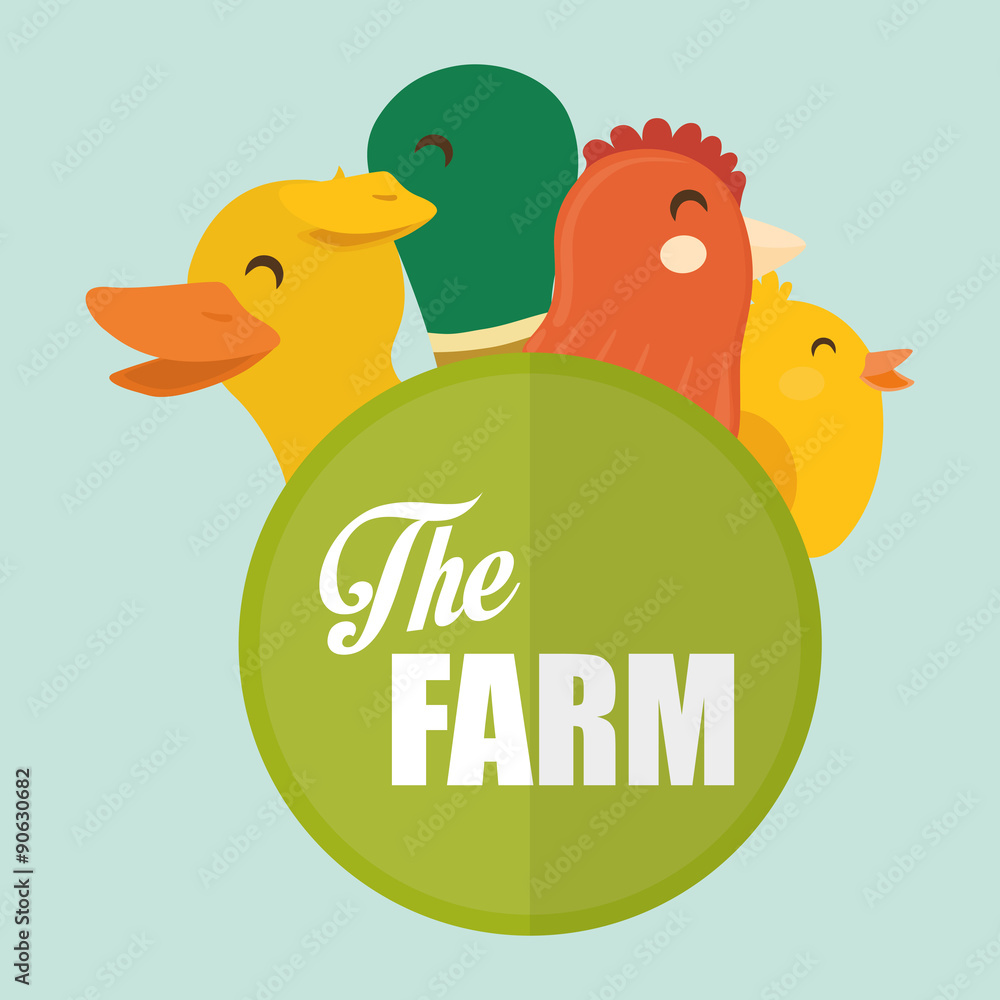Fototapeta premium Rural and farm icons