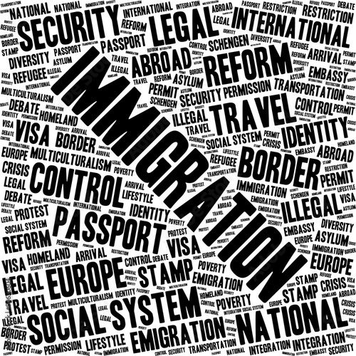 Immigration word cloud