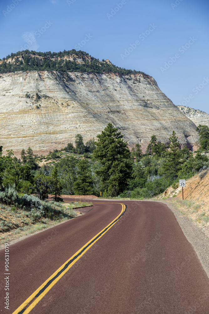 Wiew of road in Utah, USA