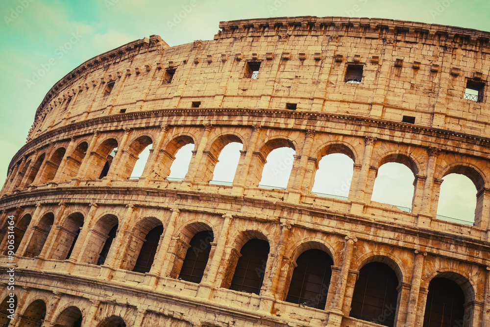 Rome, Exterior of the Colosseum or Coliseum