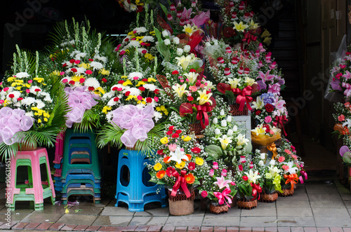 Flower shop in pak klong talad, Bangkok, Thailand
