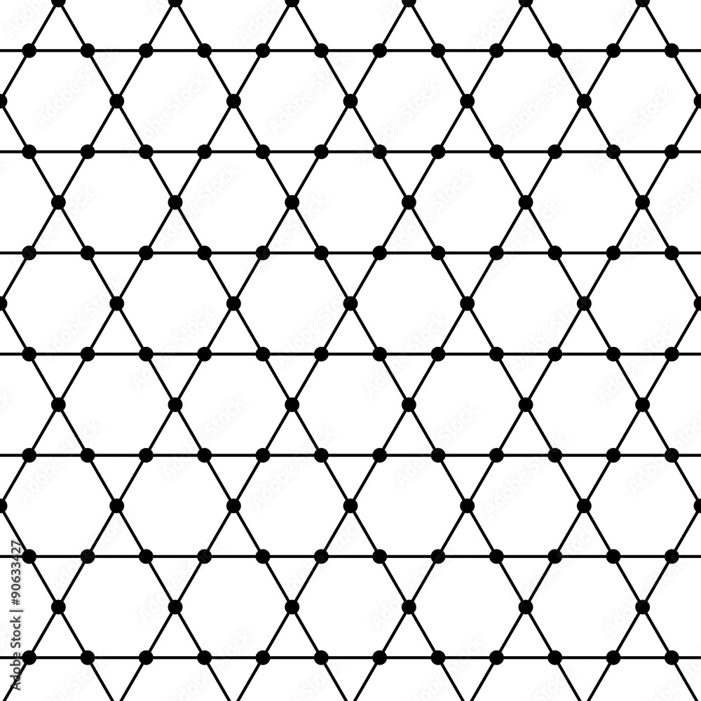 Fototapeta premium Vector illustration of a seamless pattern of hexagons