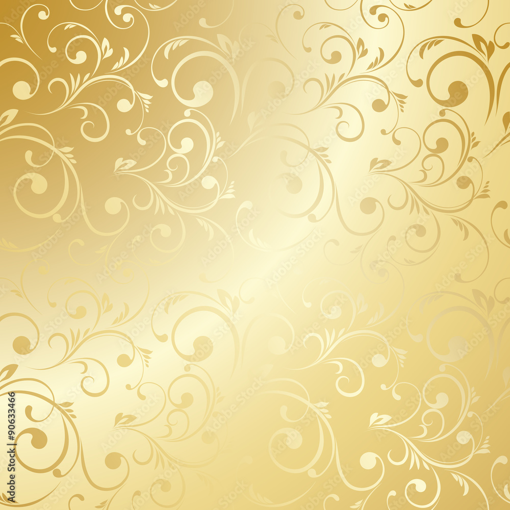 Luxury golden floral wallpaper Luxury golden floral wallpaper