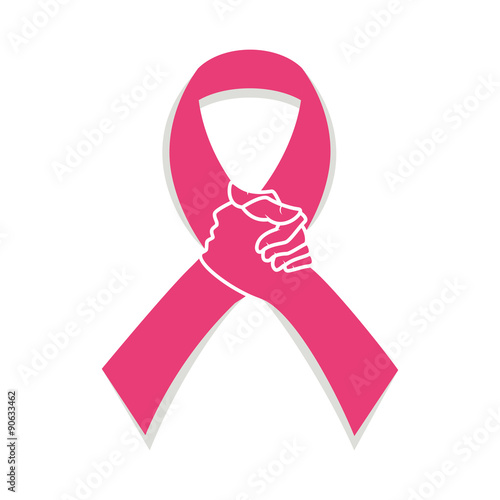 Pink ribbon, breast cancer awareness 
