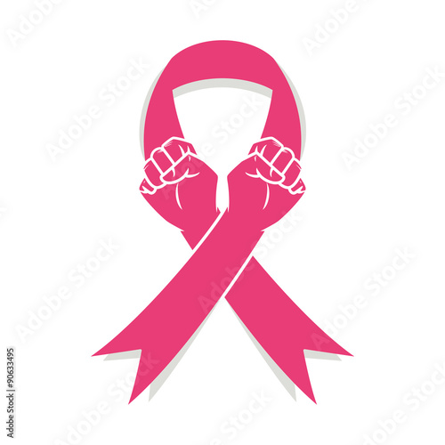 Pink ribbon, fight against cancer
