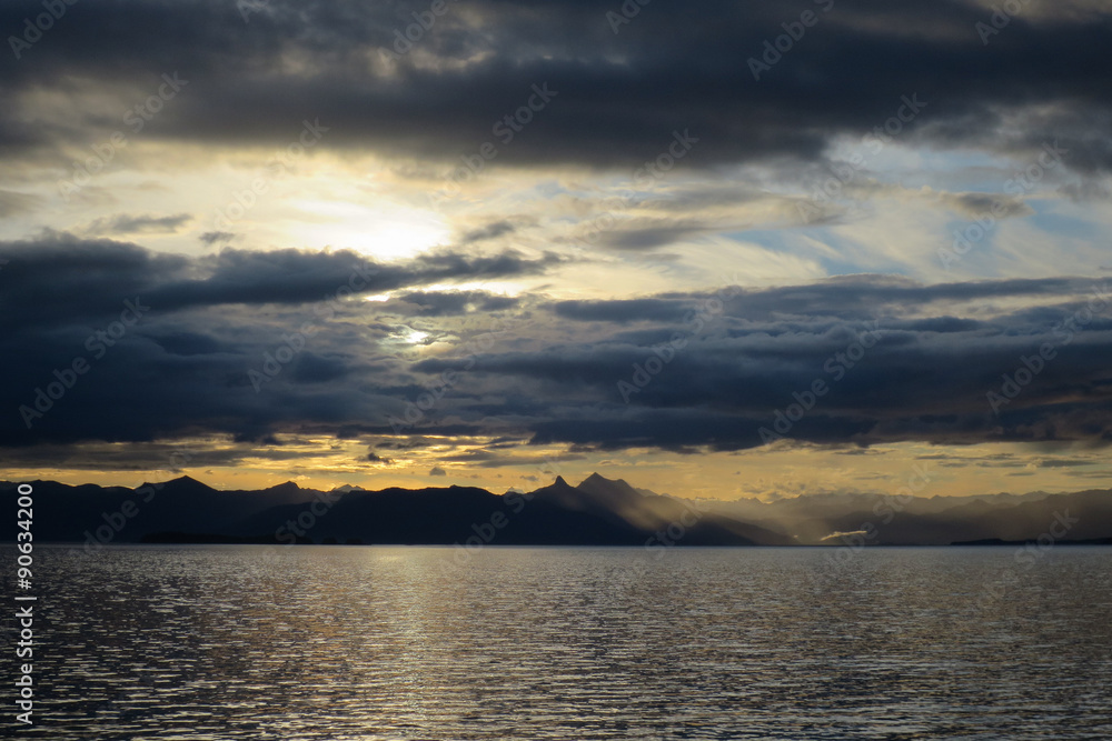 Sunrise Over the Water in Alaska
