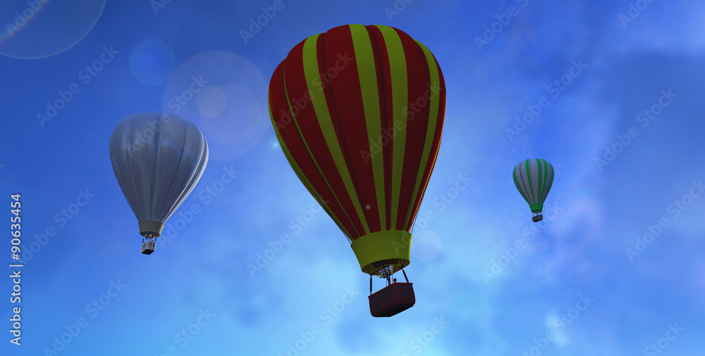 Obraz premium hot air balloons