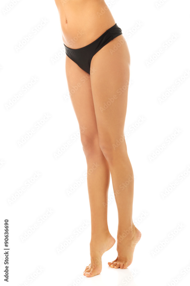 Slim female body in lingerie 