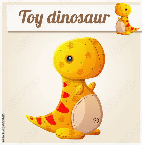 Toy dinosaur 6. Cartoon vector illustration. Series of children