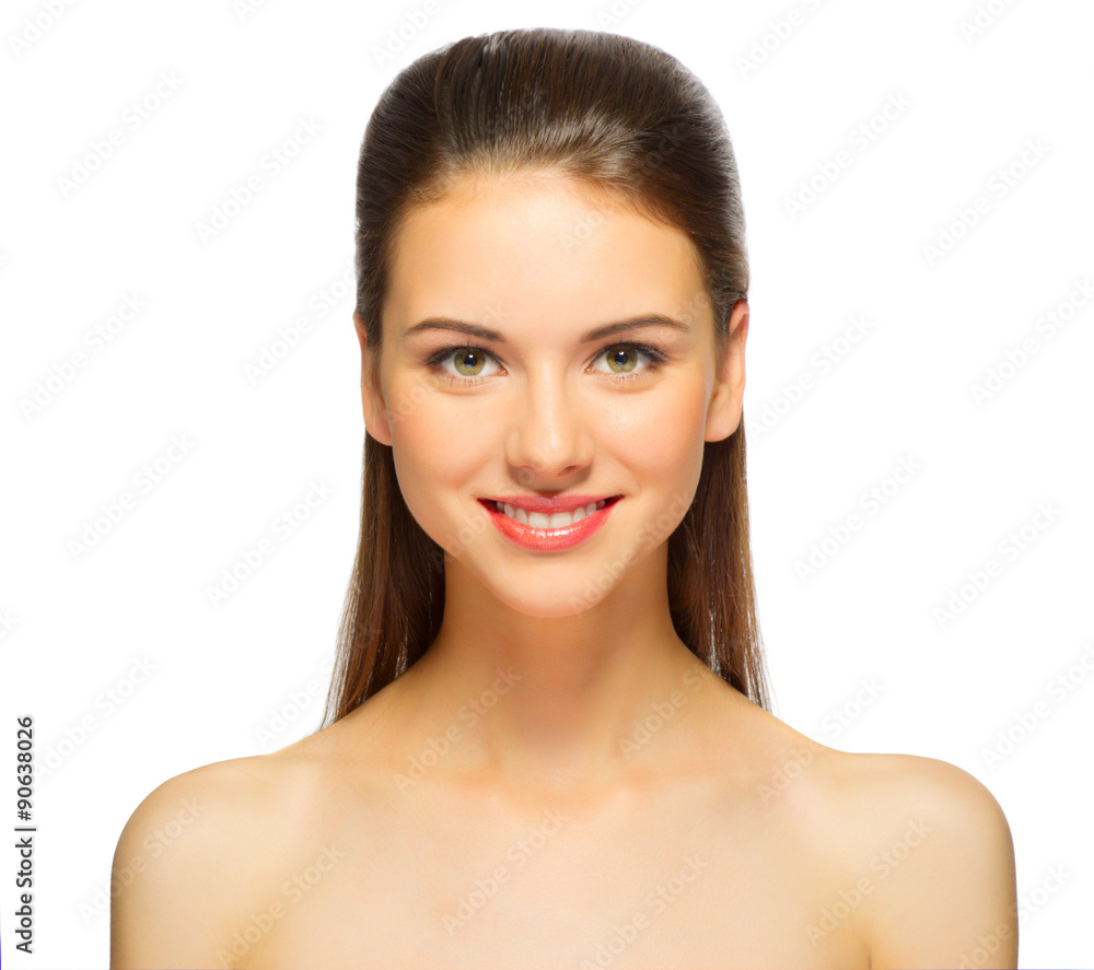 Young healthy woman isolated Young healthy woman isolated