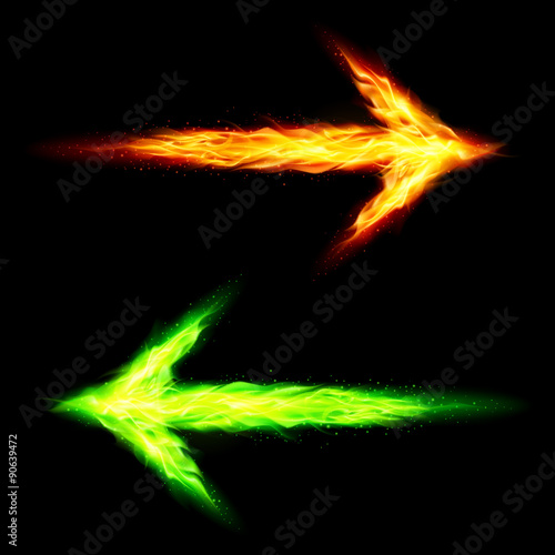 Two fire arrows