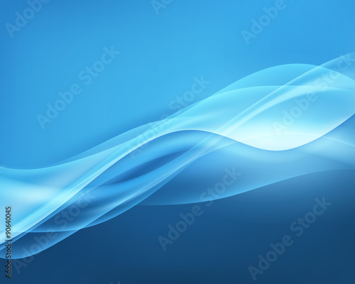Abstract Blue Vector Waves Background. Vector Illustration