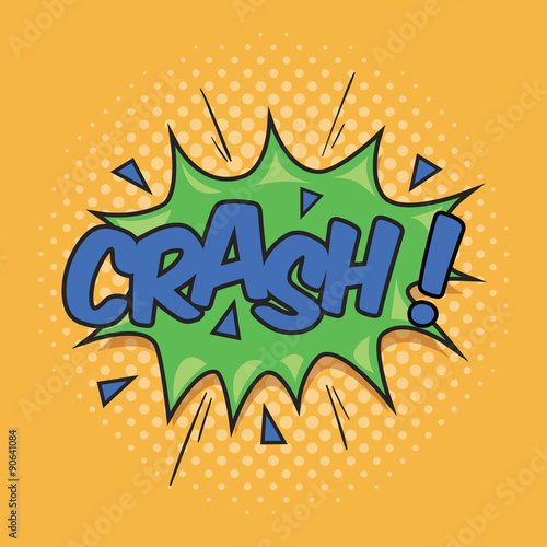 CRASH! Wording Sound Effect for Comic Speech Bubble