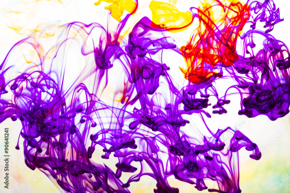 Fototapeta premium Colorful ink in water