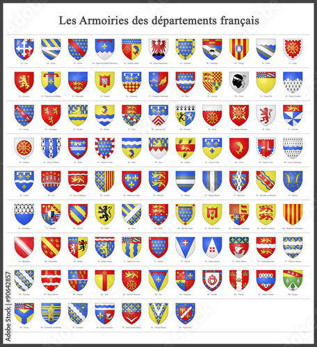 Les Armoiries des départements français