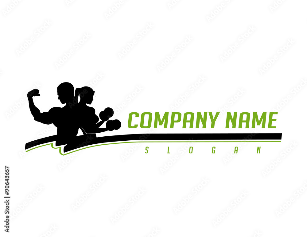 Fototapeta premium Bodybuilders logotype