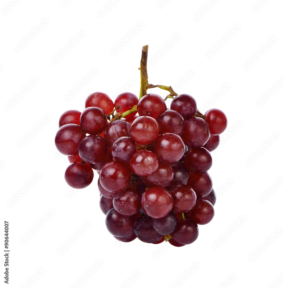 Fototapeta premium red grape isolated on white background