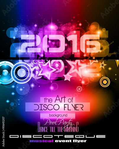 2016 New Year's Party Flyer for Club Music Nights