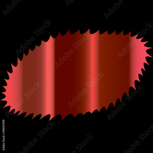 cloth prickly red gradient on a black background