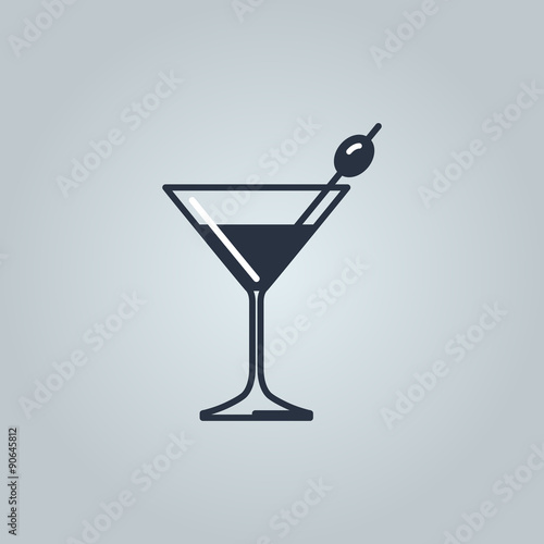 Linear icon of martini