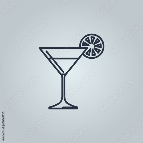 Linear icon of martini