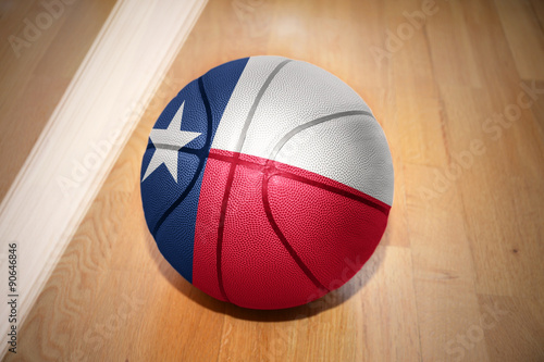 basketball ball with the flag of texas state