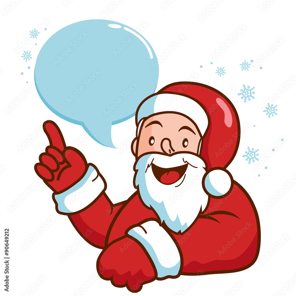 Santa Claus with a speech bubble. Vector illustration Santa Claus with a speech bubble. Vector illustration