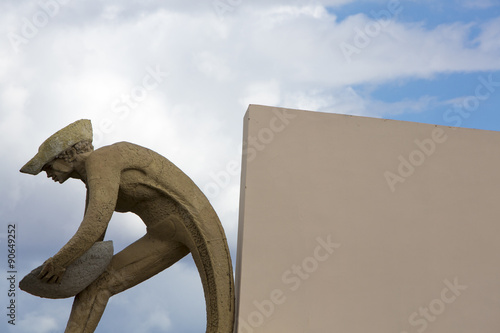 Canvastavla Monument sculpture in the city of Boa Vista, Brazil