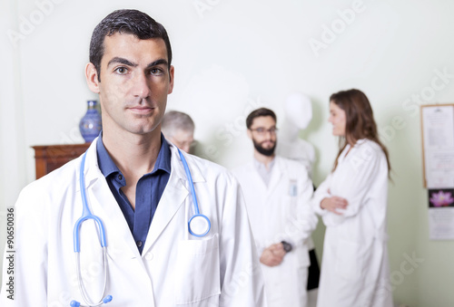 group of doctors at hospital
