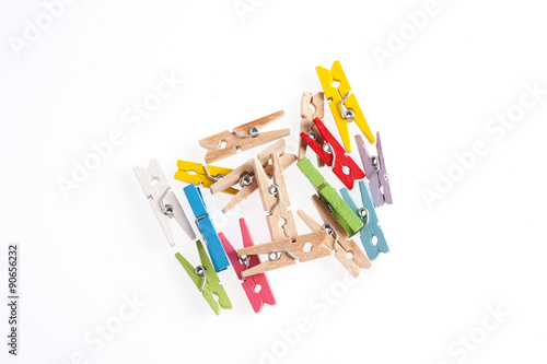 Several color of wood clip