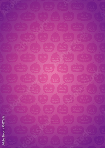 ハロウィン：かぼちゃの背景（紫 グラデーション）縦