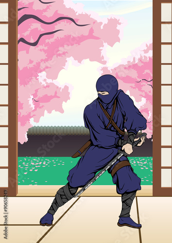 Japanese Ninja Illustration