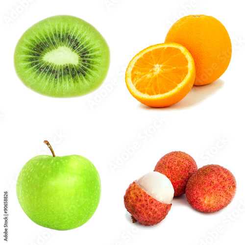 Fototapeta Naklejka Na Ścianę i Meble -  All fruit isolated