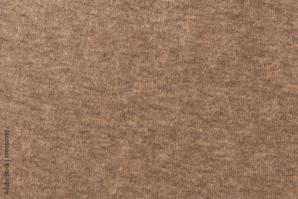 Fototapeta premium Brown wool knitted fabric