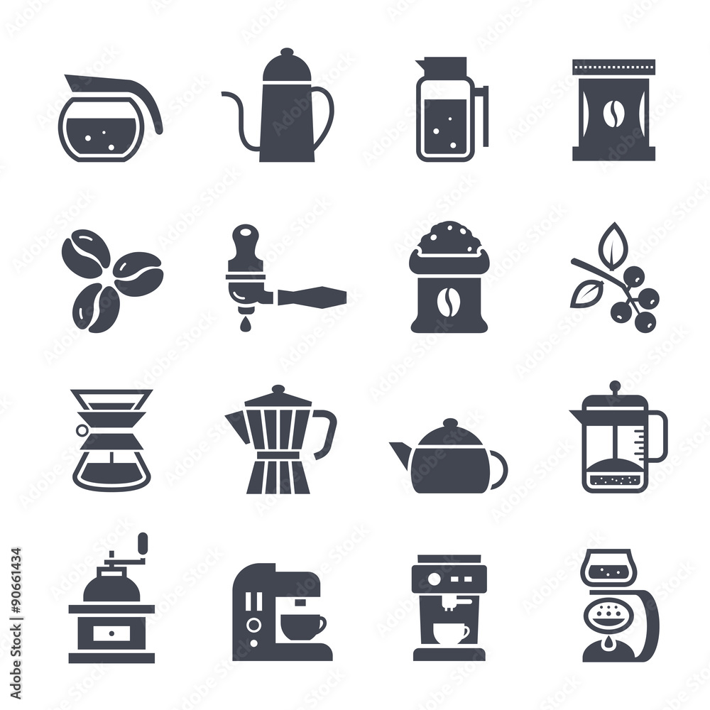 Coffee Icon on White Background. Vector Illustration Coffee Icon on White Background. Vector Illustration