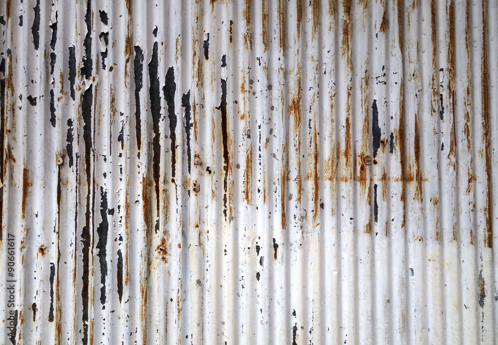 Old rusted corrugated zinc sheet wall background Old rusted corrugated zinc sheet wall background