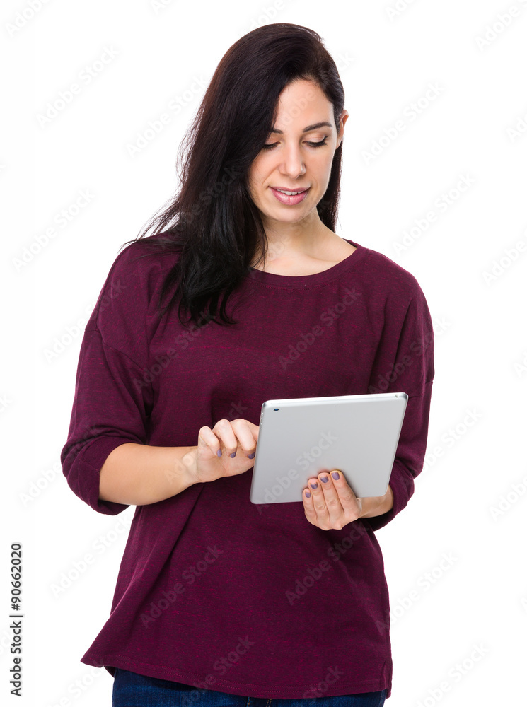 Woman use of the mobile phone Woman use of the mobile phone