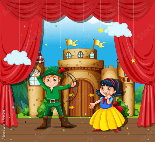 Children doing stage drama
