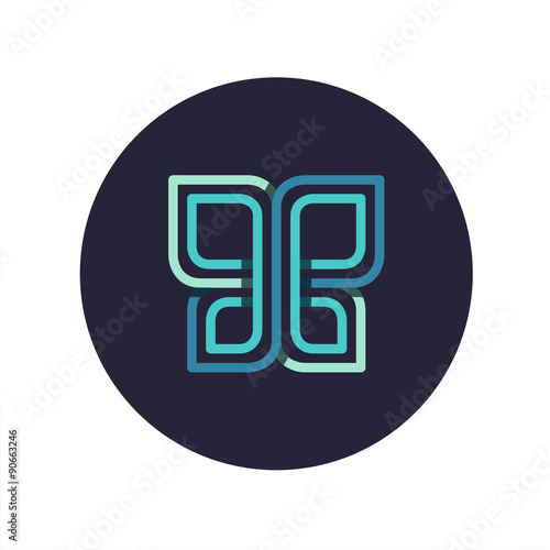 Photography Geometrical butterfly logo