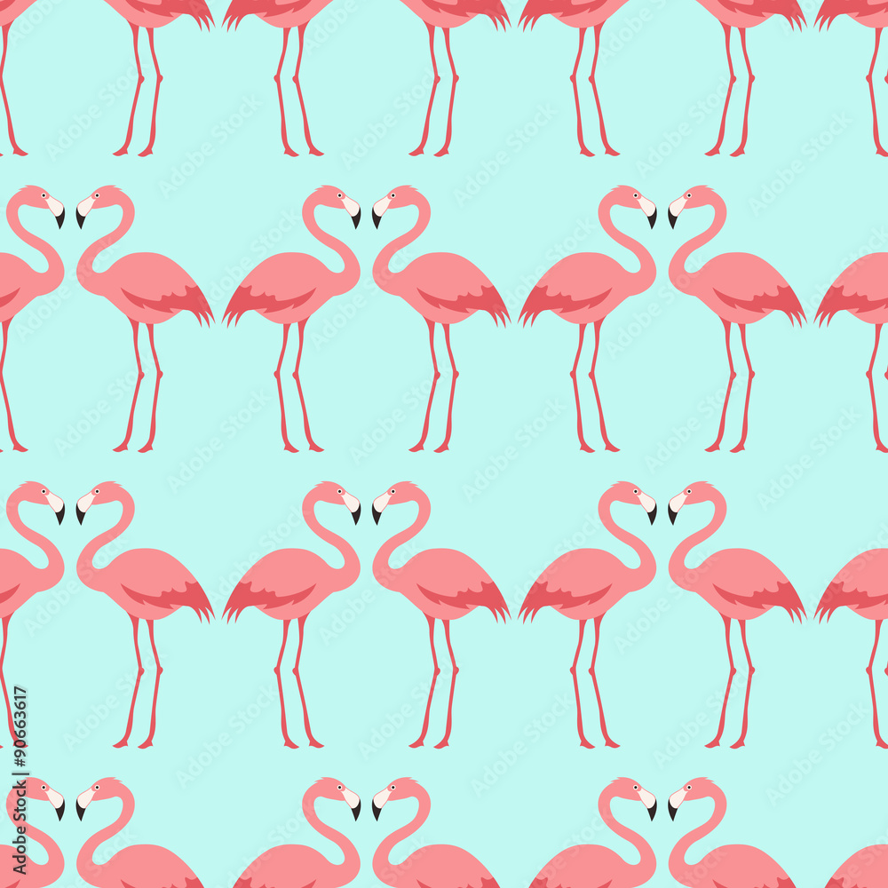 Obraz premium seamless flamingo bird pattern 