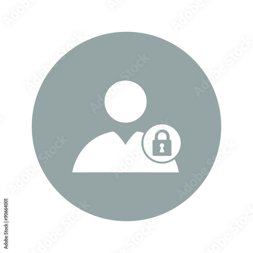 User icon, lock icon