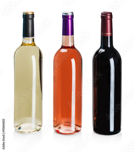 bottles of wine of different types