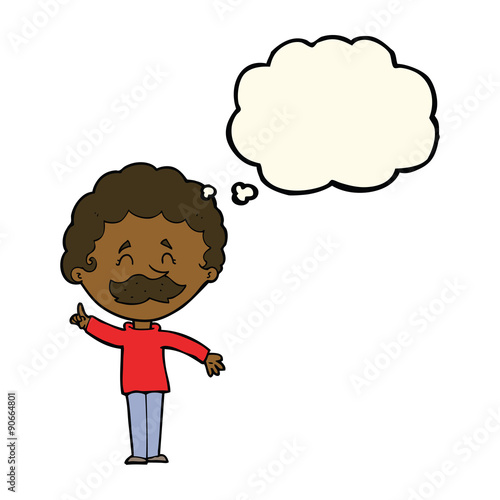 Wallpaper Mural cartoon man with idea with thought bubble Torontodigital.ca