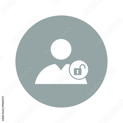 User icon, lock icon